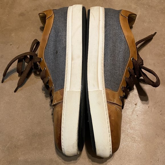 Di Bianco Scrape Mens Dress Sneaker Hand Made Italian Shoe - Picture 6 of 8